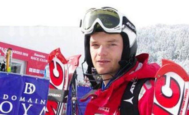 Българинът Стефан Присадов изнесен на носилка след спускането си в Сочи