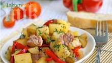 Задушени зеленчуци с пилешко
