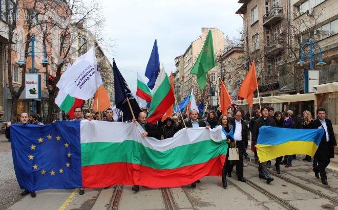 Реформаторите се вдъхновиха с Европейски марш в центъра на София