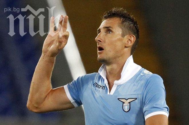 Лацио излиза с разбъркан състав, Клозе резерва