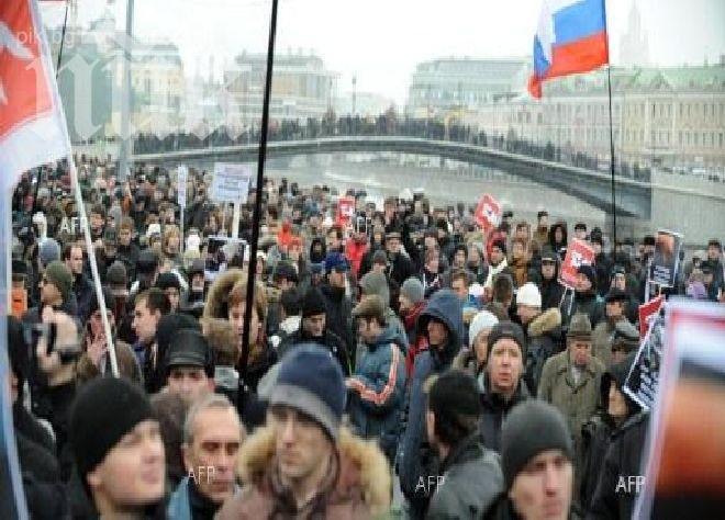 Двадесет хиляди души са излезли на шествие по улиците на Москва