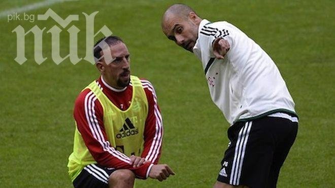 Франк Рибери намира огромна разлика между Гуардиола и Хайнкес