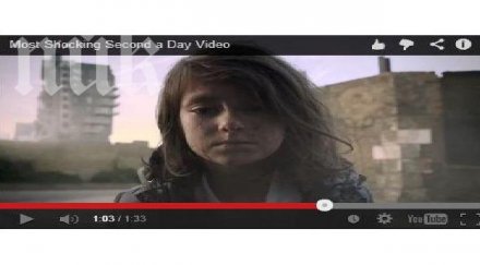 секундно видео показва войната убива децата