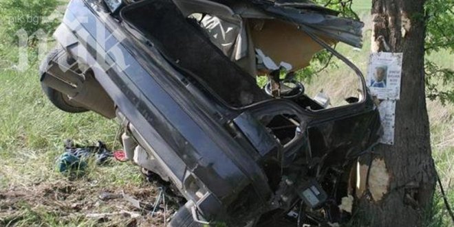 Кола се заби в дърво край Пловдив