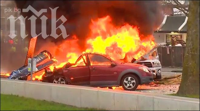Хеликоптер се разби в центъра на Сиатъл, има загинали (снимки)