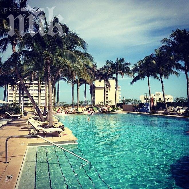 Гришо разпуска в луксозен басейн преди старта си в Маями