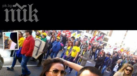 кифленски номера азис николета снимат насред тълпа хора испания