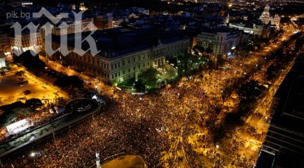 ранени сблъсъци протестиращи полиция мадрид