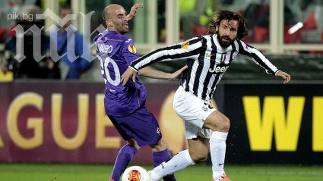 Магьосникът Пирло препарира Фиорентина, Юве е на четвъртфинал