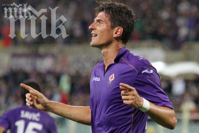 Контузията на Марио Гомес хвърли в паника Фиорентина