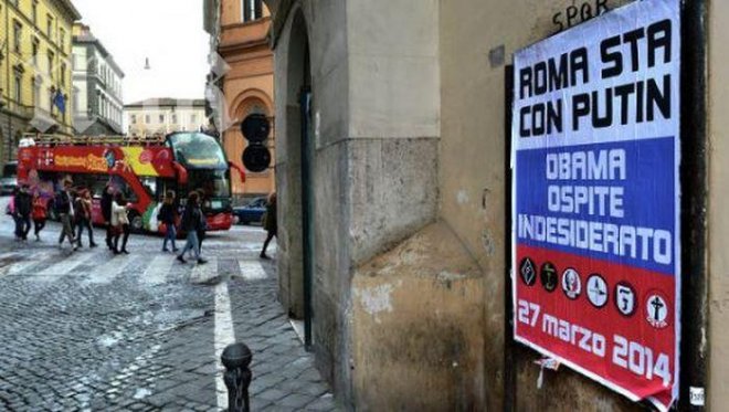 Рим е облепен с плакати срещу Обама, налагат на президента зверска охрана