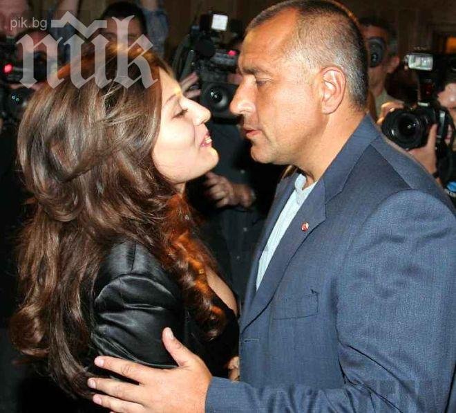 Бойко посреща Цеца Величкович с каса френско шампанско