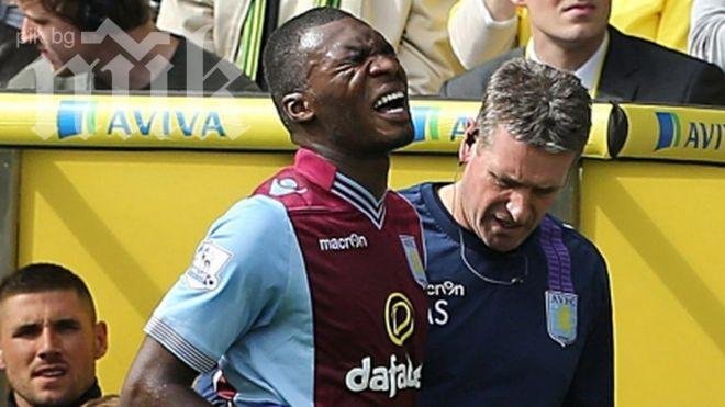 Свирепа контузия за Бентеке, аут е за шест месеца и пропуска световното