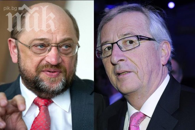 Вял първи телевизионен дебат между Юнкер и Шулц за шеф на Еврокомисията