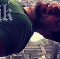 Орлин Павлов увисна от най-високия небостъргач 
