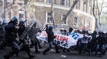 ранени протест прераснал улична война рим