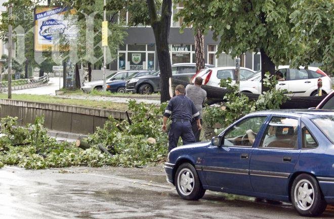 Буря връхлита страната! Стихията изтръгва антени и събаря клони