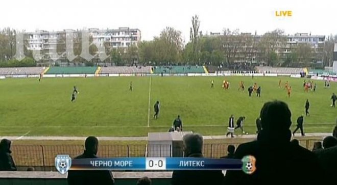 Черно море - Литекс 0:0 след първото полувреме