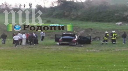 мерцедес излетя пътя кърджали четирима ранени