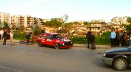кола рали обърна таван четирима ранени видео