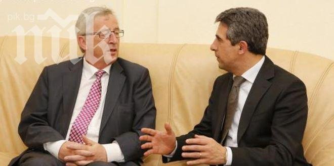Юнкер срещна Плевнелиев на летището, разговаряха за Русия и Украйна