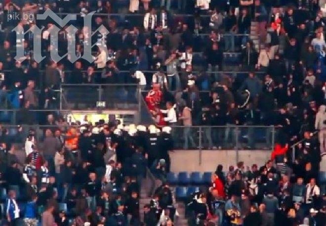 Полицията в Хамбург пердаши наред феновете на отбора