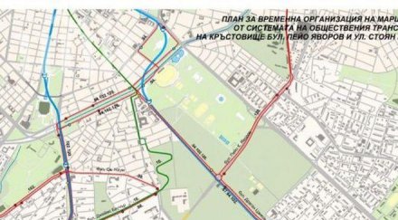 вижте промените трафика заради затвореното кръстовище семинарията карта
