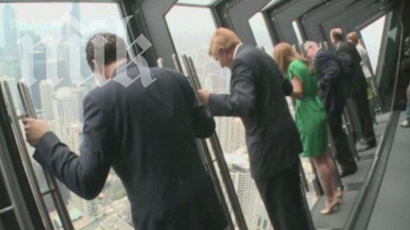 Най-новата атракция в САЩ - накланящ се небостъргач
