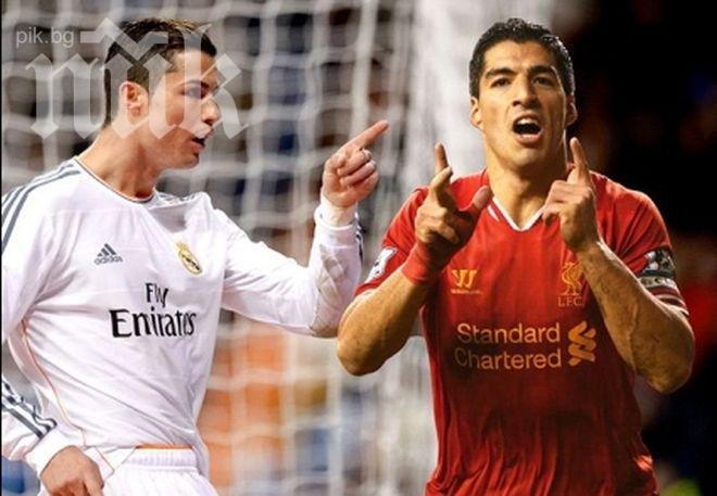 Роналдо и Суарес си поделят Златната обувка