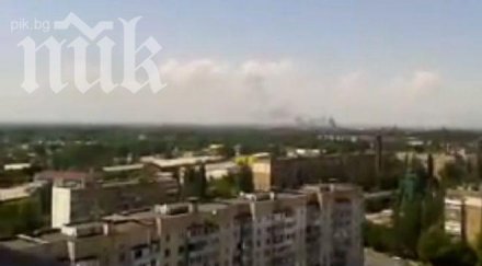 свалиха хеликоптер летището донецк видео