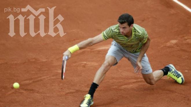 Гришо е аут от Ролан Гарос - исполинът Иво Карлович го спъна