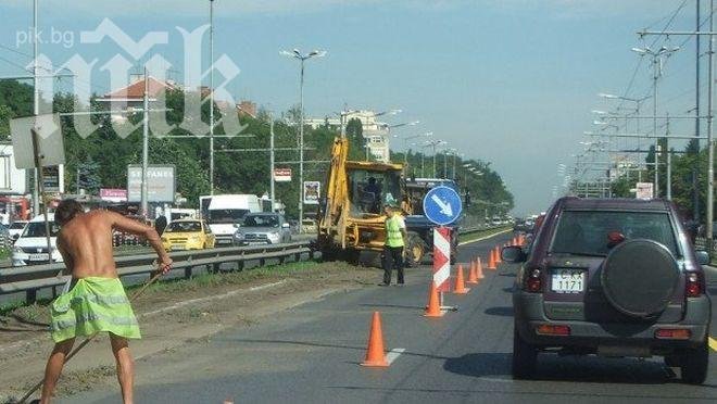 Новият асфалт на Цариградско шосе се нагъна, сменят го по спешност