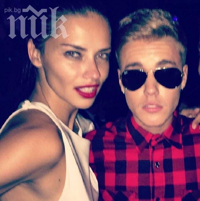 Джъстин Бийбър и Адриана Лима прекарали романтична нощ заедно?