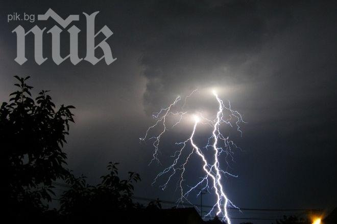 Кошмарна буря в София! Порой, светкавици и гръмотевици над столицата!