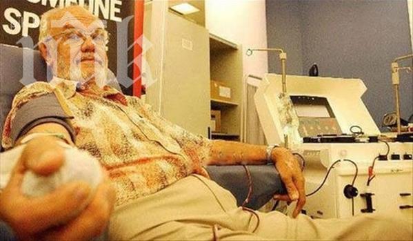 Мъж с вълшебна кръв спасил над 2 000 000 живота