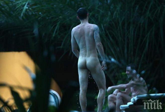 Хърватските национали релаксират чисто голи край басейна след загубата от Бразилия (папарашки снимки)