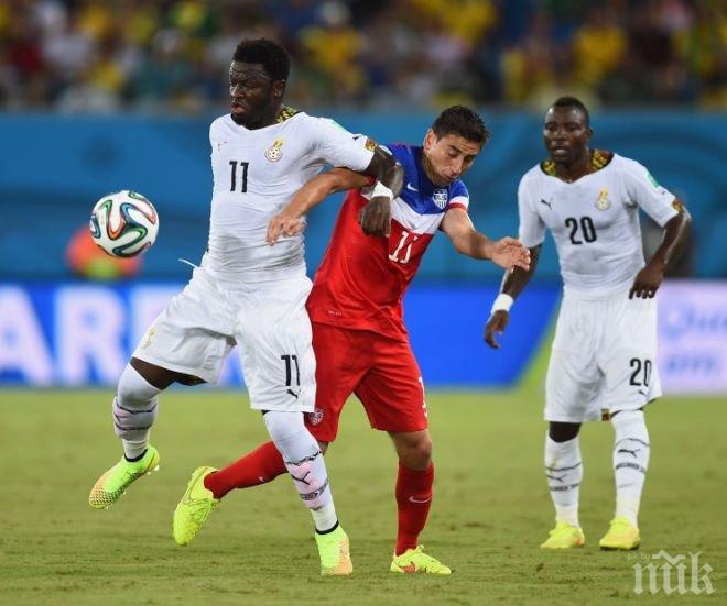 Гана - САЩ 0:1 на полувремето, Джоузи Алтидор се контузи