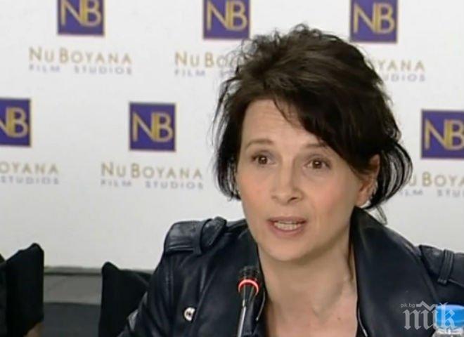 Жулиет Бинош на тръгване от България: Много се влюбих във вашата страна!