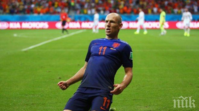 Робен счупил рекорда за най-бърз футболист при свръхзвуковия си гол срещу Испания