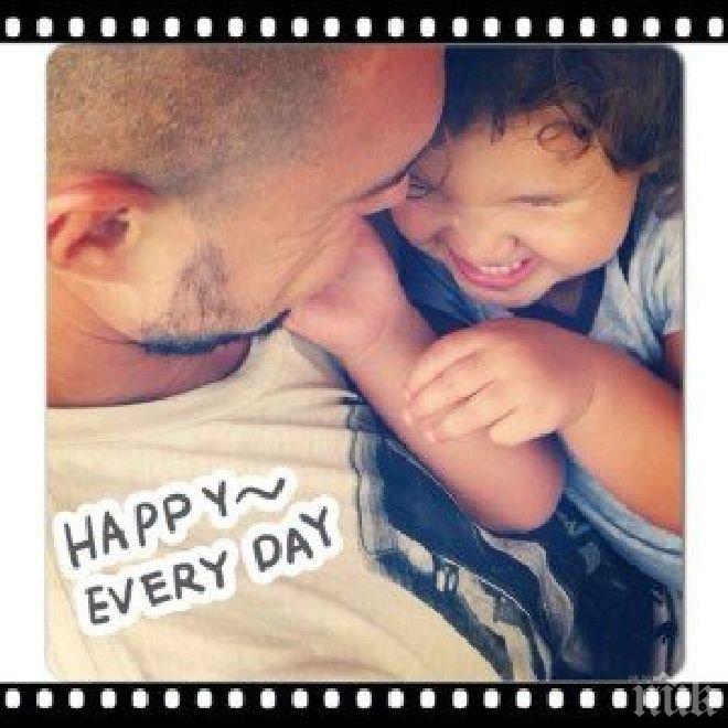 Баща за милиони! Снимки на Валери Божинов и малката Никол взривиха Фейсбук (снимки и видео)