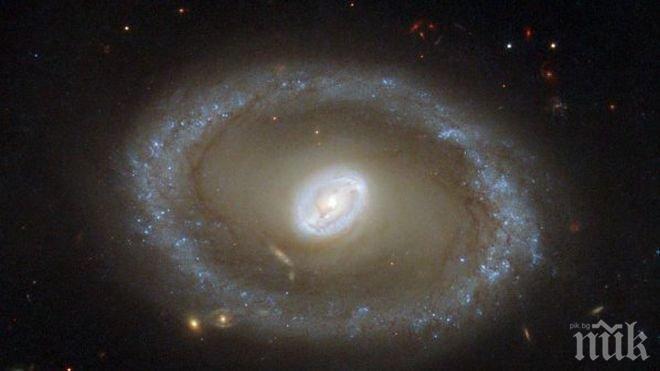Хъбъл засне спираловидна галактика в съзвездието Хидра