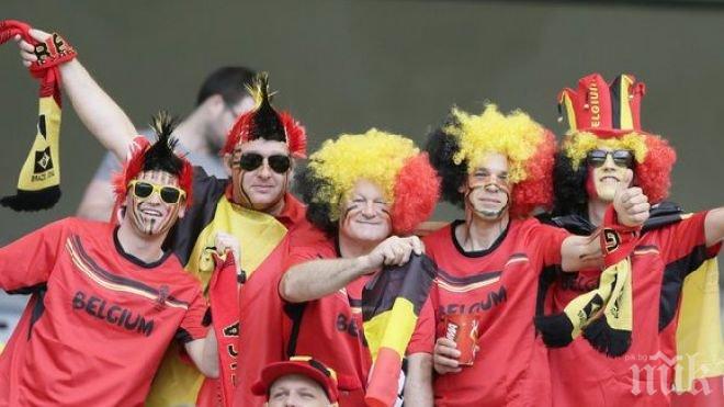Има ранени при дивата радост на феновете на Белгия