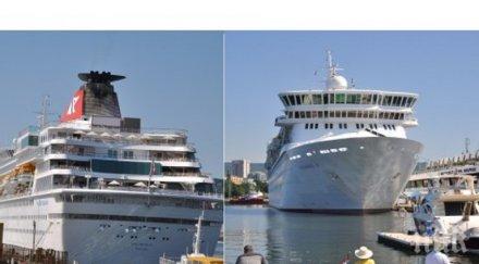 два круизни кораба пристигнаха наведнъж морска гара варна снимки