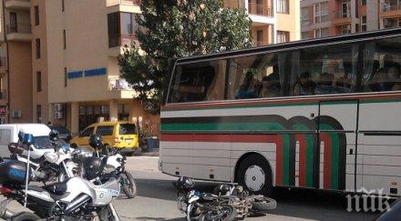 топ полицай катастрофира слънчев бряг път инцидент снимки