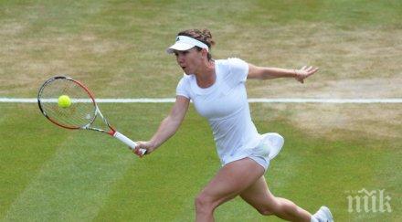 симона халеп върви полуфинал шарапова румънката време победя