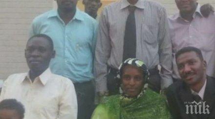 осъдената смърт суданка проговори родих окована затвора