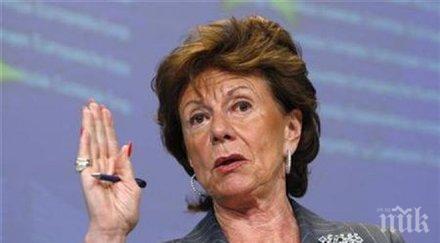 еврокомисар нели крус притеснена състоянието българските медии