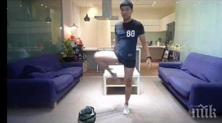 можете обуете панталона без ръцe вижте видео