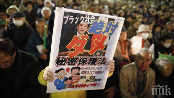 Хиляди японци протестираха  срещу поправката в конституцията
