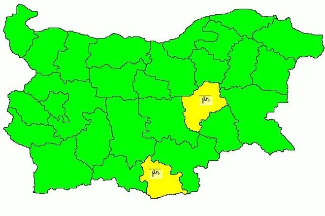 Внимание! Жълт код за силен вятър в Кърджали и Сливен! Може да стигне 100 км/ч!